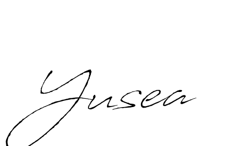 Create a beautiful signature design for name Yusea. With this signature (Antro_Vectra) fonts, you can make a handwritten signature for free. Yusea signature style 6 images and pictures png