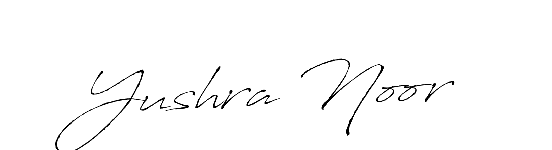 Yushra Noor stylish signature style. Best Handwritten Sign (Antro_Vectra) for my name. Handwritten Signature Collection Ideas for my name Yushra Noor. Yushra Noor signature style 6 images and pictures png