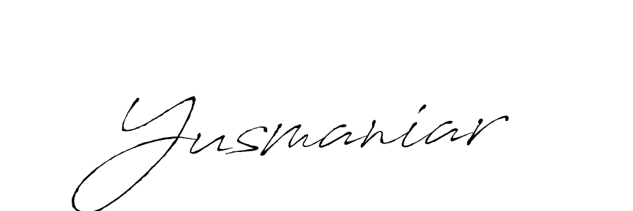 How to make Yusmaniar signature? Antro_Vectra is a professional autograph style. Create handwritten signature for Yusmaniar name. Yusmaniar signature style 6 images and pictures png