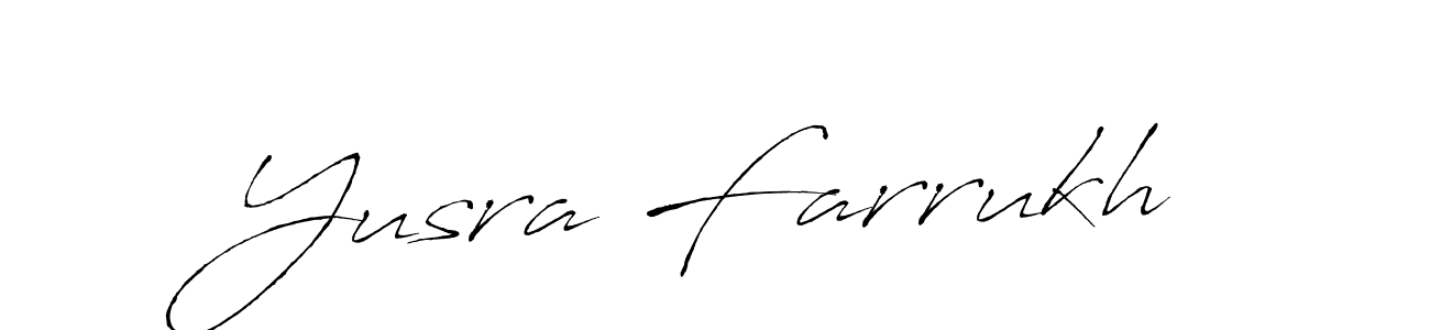 How to make Yusra Farrukh signature? Antro_Vectra is a professional autograph style. Create handwritten signature for Yusra Farrukh name. Yusra Farrukh signature style 6 images and pictures png