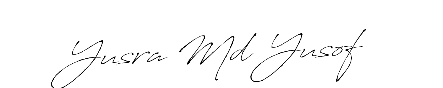 How to make Yusra Md Yusof  name signature. Use Antro_Vectra style for creating short signs online. This is the latest handwritten sign. Yusra Md Yusof  signature style 6 images and pictures png