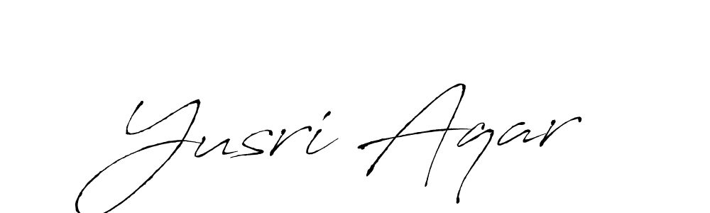 Design your own signature with our free online signature maker. With this signature software, you can create a handwritten (Antro_Vectra) signature for name Yusri Aqar. Yusri Aqar signature style 6 images and pictures png