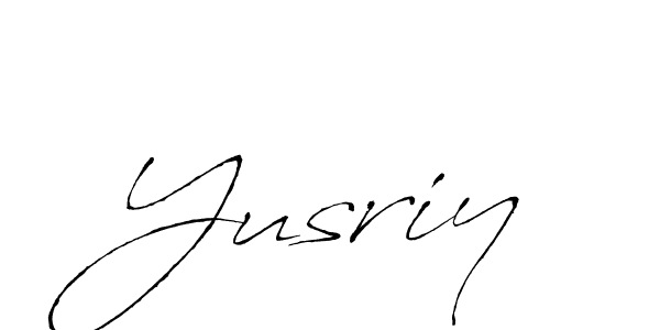 How to make Yusriy name signature. Use Antro_Vectra style for creating short signs online. This is the latest handwritten sign. Yusriy signature style 6 images and pictures png
