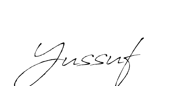 Make a beautiful signature design for name Yussuf. With this signature (Antro_Vectra) style, you can create a handwritten signature for free. Yussuf signature style 6 images and pictures png