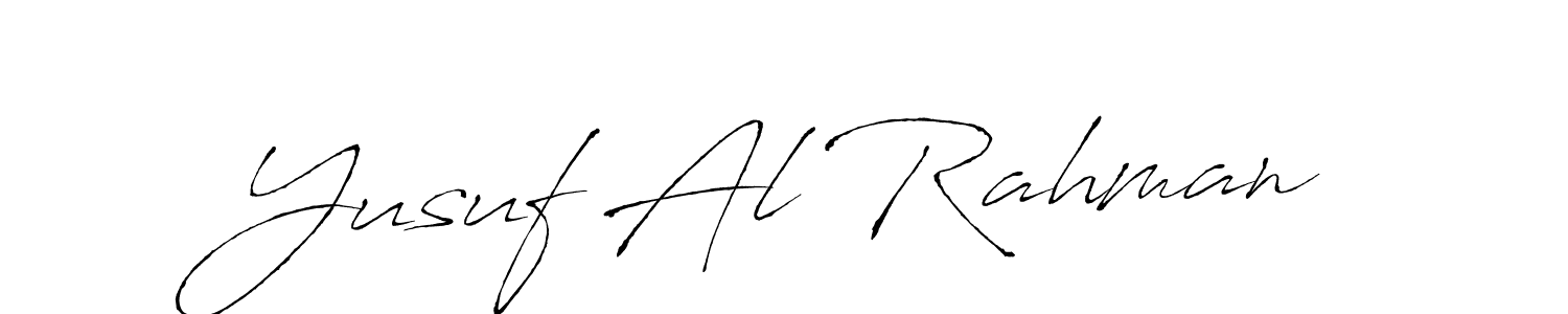 Create a beautiful signature design for name Yusuf Al Rahman. With this signature (Antro_Vectra) fonts, you can make a handwritten signature for free. Yusuf Al Rahman signature style 6 images and pictures png