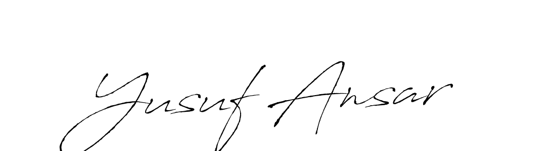 Make a beautiful signature design for name Yusuf Ansar. With this signature (Antro_Vectra) style, you can create a handwritten signature for free. Yusuf Ansar signature style 6 images and pictures png