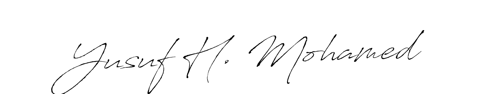 if you are searching for the best signature style for your name Yusuf H. Mohamed. so please give up your signature search. here we have designed multiple signature styles  using Antro_Vectra. Yusuf H. Mohamed signature style 6 images and pictures png