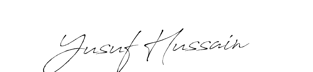 Create a beautiful signature design for name Yusuf Hussain. With this signature (Antro_Vectra) fonts, you can make a handwritten signature for free. Yusuf Hussain signature style 6 images and pictures png