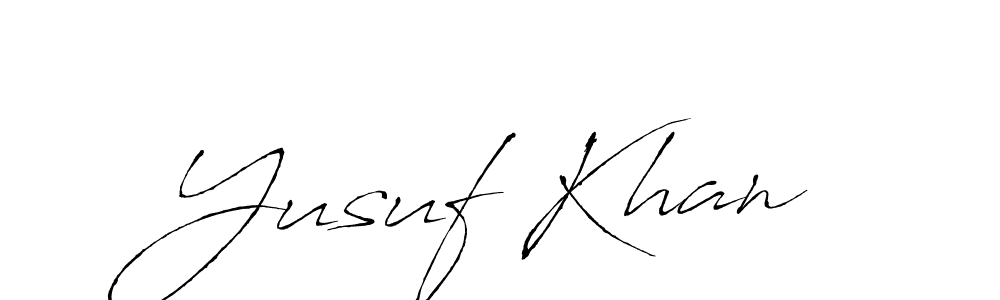 Make a beautiful signature design for name Yusuf Khan. With this signature (Antro_Vectra) style, you can create a handwritten signature for free. Yusuf Khan signature style 6 images and pictures png