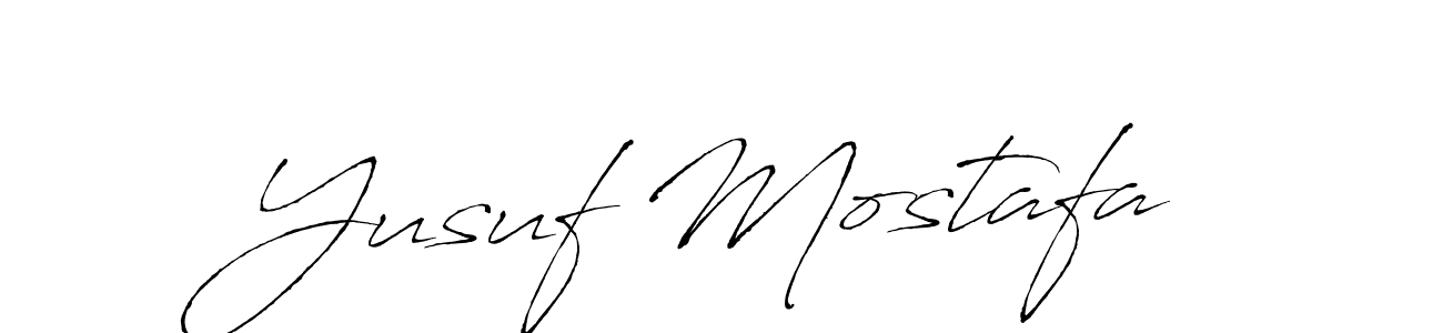 Yusuf Mostafa stylish signature style. Best Handwritten Sign (Antro_Vectra) for my name. Handwritten Signature Collection Ideas for my name Yusuf Mostafa. Yusuf Mostafa signature style 6 images and pictures png