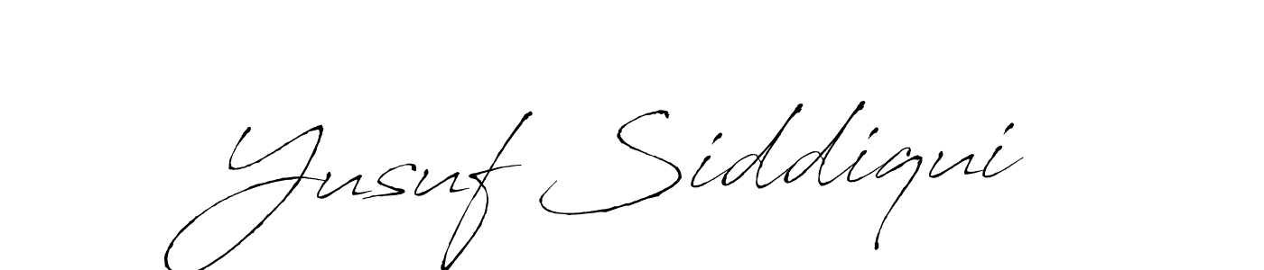 How to make Yusuf Siddiqui name signature. Use Antro_Vectra style for creating short signs online. This is the latest handwritten sign. Yusuf Siddiqui signature style 6 images and pictures png