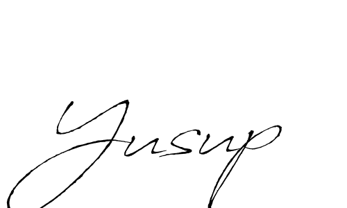 Design your own signature with our free online signature maker. With this signature software, you can create a handwritten (Antro_Vectra) signature for name Yusup. Yusup signature style 6 images and pictures png