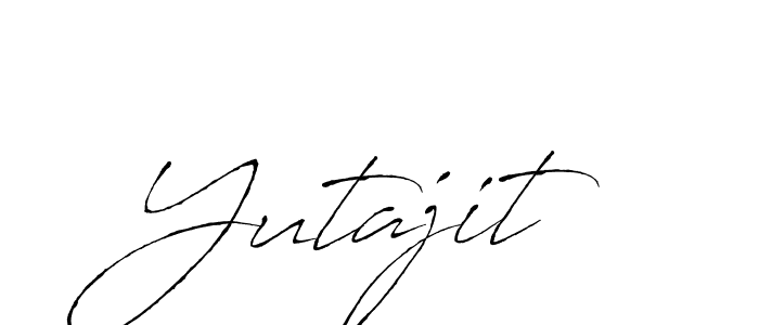 The best way (Antro_Vectra) to make a short signature is to pick only two or three words in your name. The name Yutajit include a total of six letters. For converting this name. Yutajit signature style 6 images and pictures png