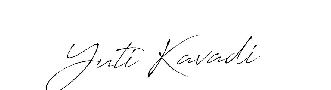 Make a beautiful signature design for name Yuti Kavadi. With this signature (Antro_Vectra) style, you can create a handwritten signature for free. Yuti Kavadi signature style 6 images and pictures png