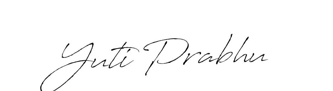 The best way (Antro_Vectra) to make a short signature is to pick only two or three words in your name. The name Yuti Prabhu include a total of six letters. For converting this name. Yuti Prabhu signature style 6 images and pictures png