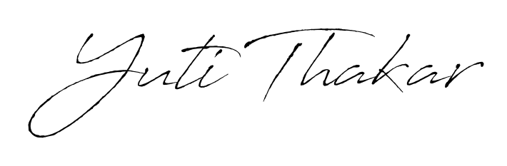The Antro_Vectra lettering style adds unique flourish to name Yuti Thakar. Stand out with a custom digital autograph made in seconds. Yuti Thakar signature style 6 images and pictures png