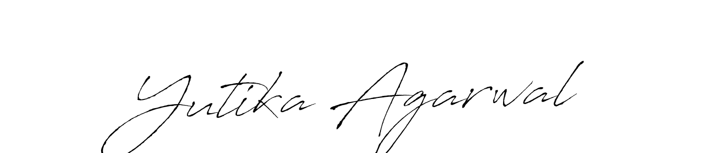 How to make Yutika Agarwal signature? Antro_Vectra is a professional autograph style. Create handwritten signature for Yutika Agarwal name. Yutika Agarwal signature style 6 images and pictures png