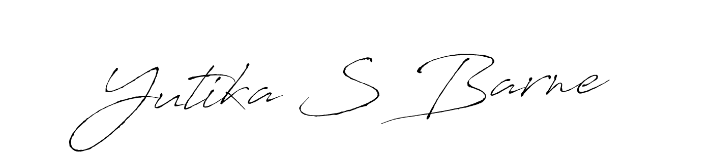 Create a beautiful signature design for name Yutika S Barne. With this signature (Antro_Vectra) fonts, you can make a handwritten signature for free. Yutika S Barne signature style 6 images and pictures png