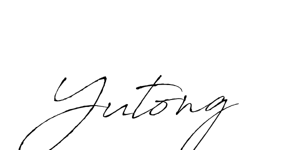 Make a beautiful signature design for name Yutong. With this signature (Antro_Vectra) style, you can create a handwritten signature for free. Yutong signature style 6 images and pictures png