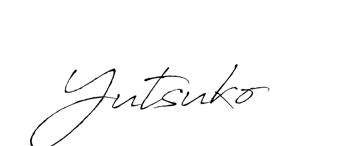 Create a beautiful signature design for name Yutsuko. With this signature (Antro_Vectra) fonts, you can make a handwritten signature for free. Yutsuko signature style 6 images and pictures png