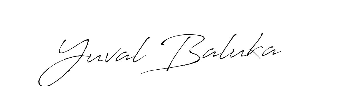 Yuval Baluka stylish signature style. Best Handwritten Sign (Antro_Vectra) for my name. Handwritten Signature Collection Ideas for my name Yuval Baluka. Yuval Baluka signature style 6 images and pictures png