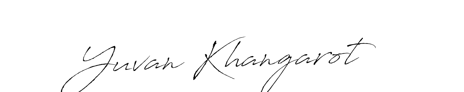 Create a beautiful signature design for name Yuvan Khangarot. With this signature (Antro_Vectra) fonts, you can make a handwritten signature for free. Yuvan Khangarot signature style 6 images and pictures png