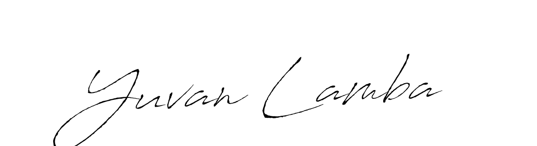 Create a beautiful signature design for name Yuvan Lamba. With this signature (Antro_Vectra) fonts, you can make a handwritten signature for free. Yuvan Lamba signature style 6 images and pictures png