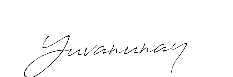 How to make Yuvanunay name signature. Use Antro_Vectra style for creating short signs online. This is the latest handwritten sign. Yuvanunay signature style 6 images and pictures png