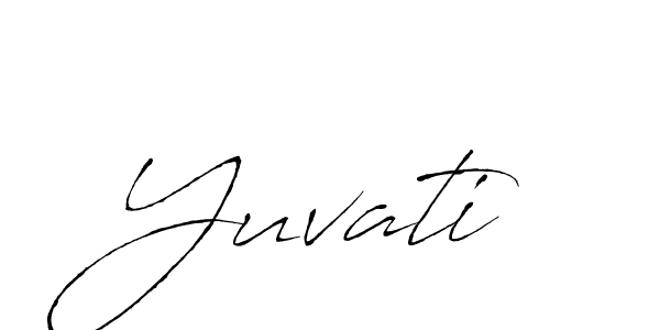 Make a beautiful signature design for name Yuvati. With this signature (Antro_Vectra) style, you can create a handwritten signature for free. Yuvati signature style 6 images and pictures png