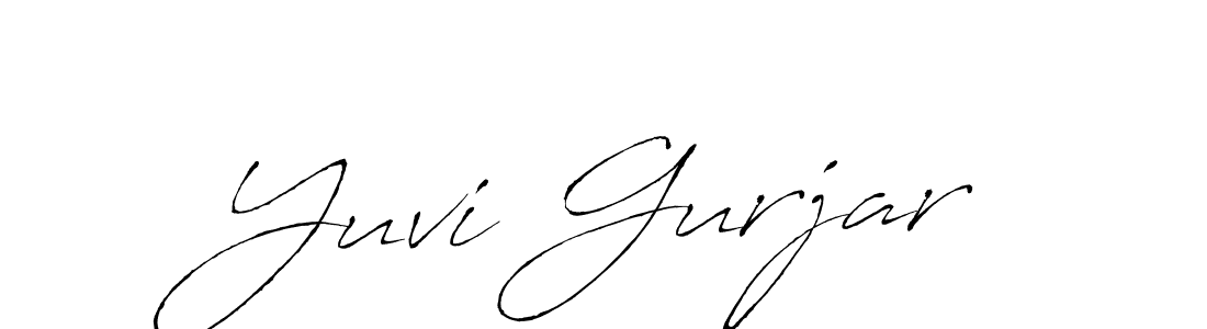 Antro_Vectra is a professional signature style that is perfect for those who want to add a touch of class to their signature. It is also a great choice for those who want to make their signature more unique. Get Yuvi Gurjar name to fancy signature for free. Yuvi Gurjar signature style 6 images and pictures png