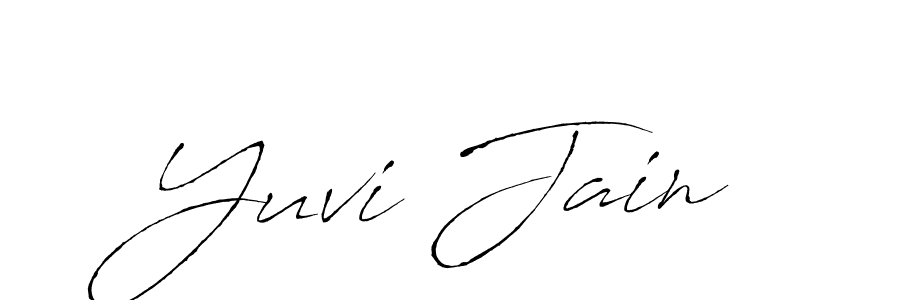 How to make Yuvi Jain name signature. Use Antro_Vectra style for creating short signs online. This is the latest handwritten sign. Yuvi Jain signature style 6 images and pictures png