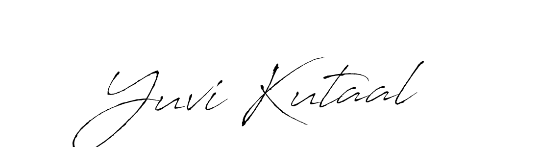 Create a beautiful signature design for name Yuvi Kutaal. With this signature (Antro_Vectra) fonts, you can make a handwritten signature for free. Yuvi Kutaal signature style 6 images and pictures png