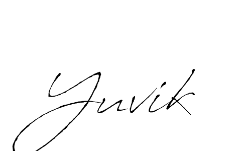 Yuvik stylish signature style. Best Handwritten Sign (Antro_Vectra) for my name. Handwritten Signature Collection Ideas for my name Yuvik. Yuvik signature style 6 images and pictures png