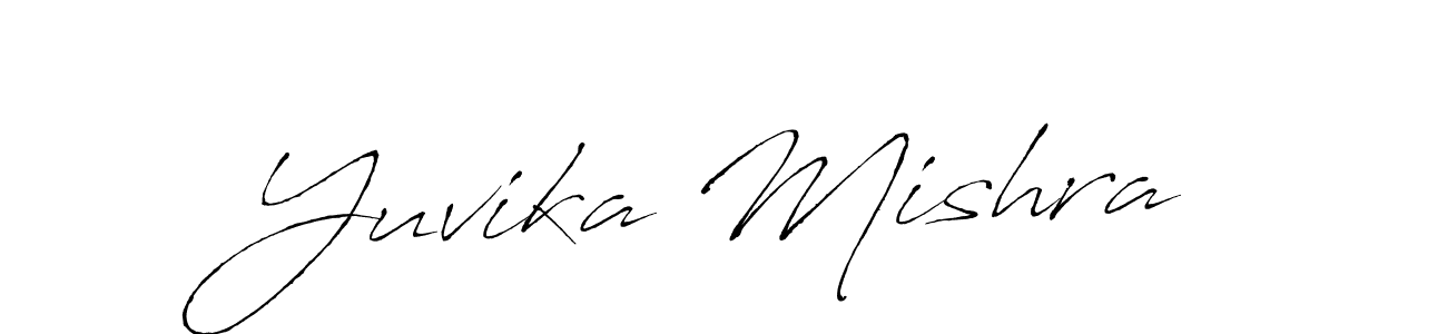 How to make Yuvika Mishra name signature. Use Antro_Vectra style for creating short signs online. This is the latest handwritten sign. Yuvika Mishra signature style 6 images and pictures png