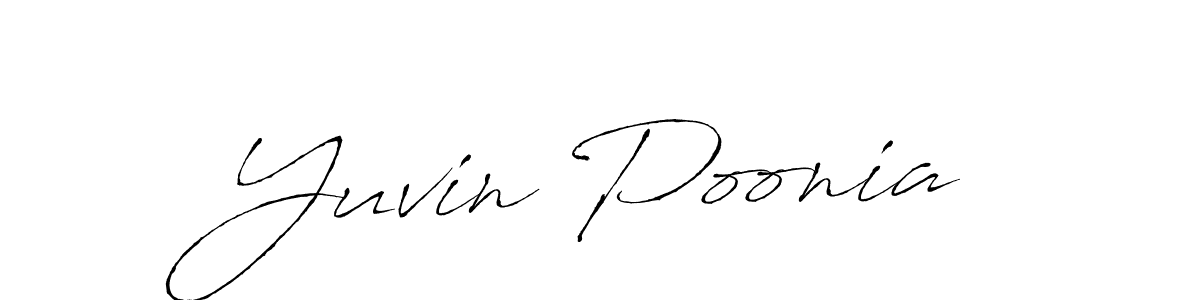 Create a beautiful signature design for name Yuvin Poonia. With this signature (Antro_Vectra) fonts, you can make a handwritten signature for free. Yuvin Poonia signature style 6 images and pictures png