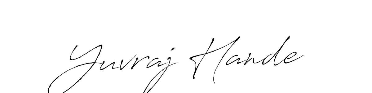 Also we have Yuvraj Hande name is the best signature style. Create professional handwritten signature collection using Antro_Vectra autograph style. Yuvraj Hande signature style 6 images and pictures png