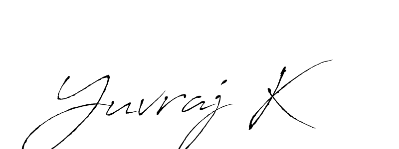 Design your own signature with our free online signature maker. With this signature software, you can create a handwritten (Antro_Vectra) signature for name Yuvraj K. Yuvraj K signature style 6 images and pictures png