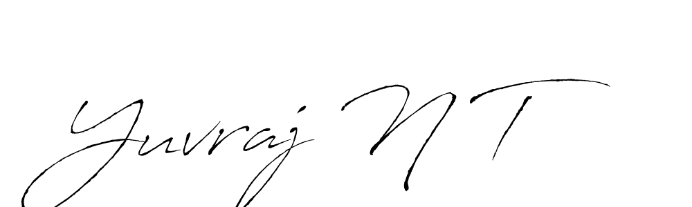 How to make Yuvraj N T name signature. Use Antro_Vectra style for creating short signs online. This is the latest handwritten sign. Yuvraj N T signature style 6 images and pictures png