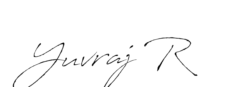 The best way (Antro_Vectra) to make a short signature is to pick only two or three words in your name. The name Yuvraj R include a total of six letters. For converting this name. Yuvraj R signature style 6 images and pictures png