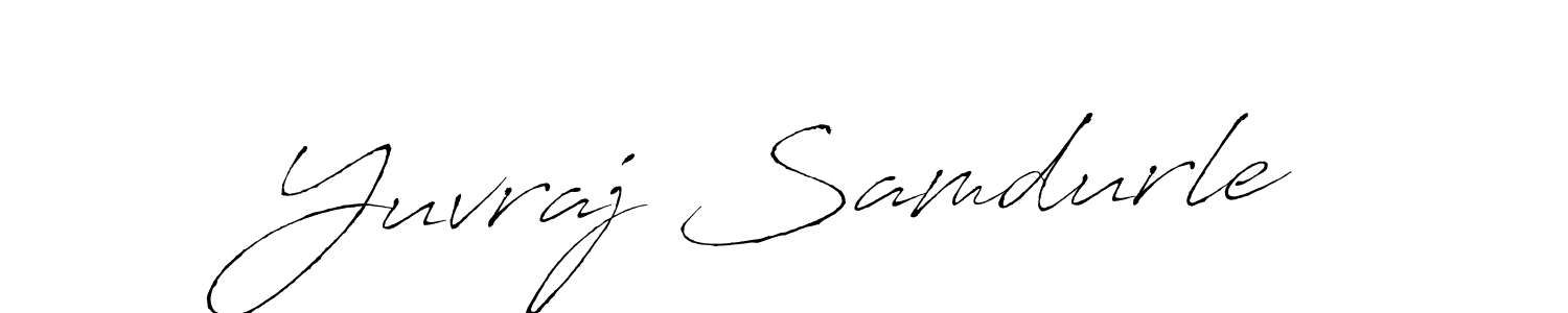 How to make Yuvraj Samdurle name signature. Use Antro_Vectra style for creating short signs online. This is the latest handwritten sign. Yuvraj Samdurle signature style 6 images and pictures png