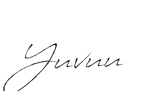 How to make Yuvuu name signature. Use Antro_Vectra style for creating short signs online. This is the latest handwritten sign. Yuvuu signature style 6 images and pictures png