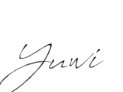 Use a signature maker to create a handwritten signature online. With this signature software, you can design (Antro_Vectra) your own signature for name Yuwi. Yuwi signature style 6 images and pictures png