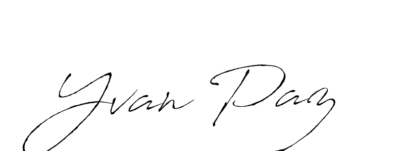 Yvan Paz stylish signature style. Best Handwritten Sign (Antro_Vectra) for my name. Handwritten Signature Collection Ideas for my name Yvan Paz. Yvan Paz signature style 6 images and pictures png