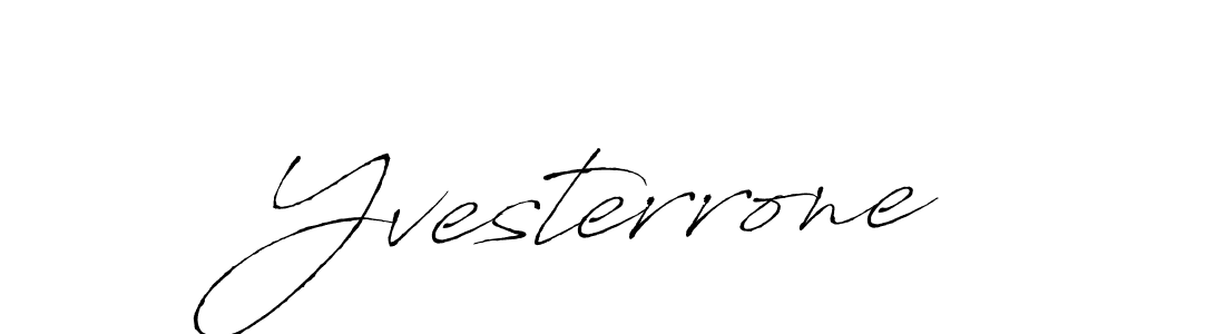 How to make Yvesterrone name signature. Use Antro_Vectra style for creating short signs online. This is the latest handwritten sign. Yvesterrone signature style 6 images and pictures png