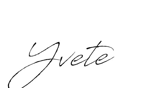 How to make Yvete name signature. Use Antro_Vectra style for creating short signs online. This is the latest handwritten sign. Yvete signature style 6 images and pictures png