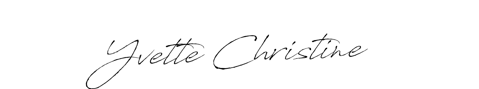 Create a beautiful signature design for name Yvette Christine. With this signature (Antro_Vectra) fonts, you can make a handwritten signature for free. Yvette Christine signature style 6 images and pictures png