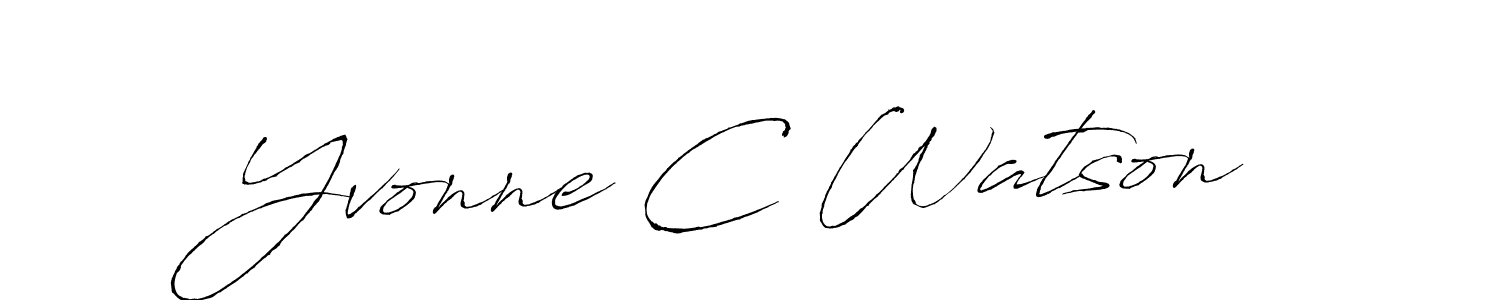 Design your own signature with our free online signature maker. With this signature software, you can create a handwritten (Antro_Vectra) signature for name Yvonne C Watson. Yvonne C Watson signature style 6 images and pictures png