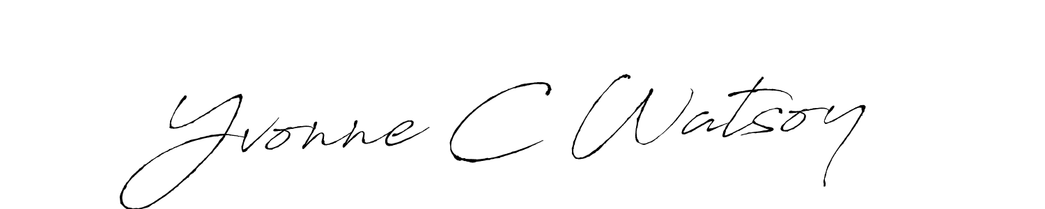 Here are the top 10 professional signature styles for the name Yvonne C Watsoy. These are the best autograph styles you can use for your name. Yvonne C Watsoy signature style 6 images and pictures png