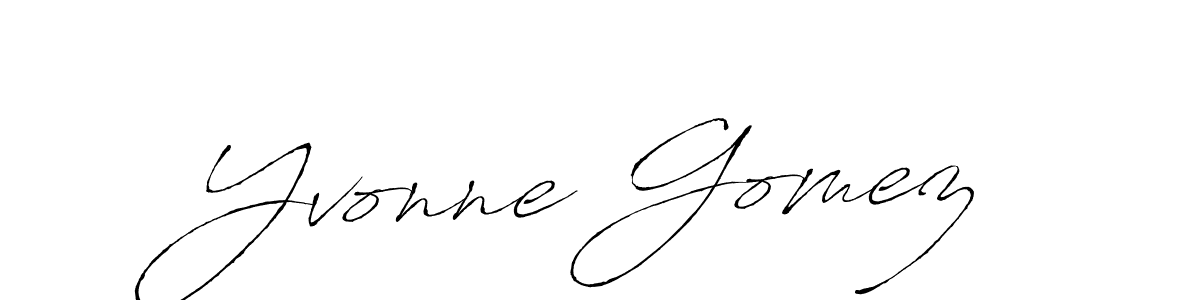 How to make Yvonne Gomez name signature. Use Antro_Vectra style for creating short signs online. This is the latest handwritten sign. Yvonne Gomez signature style 6 images and pictures png