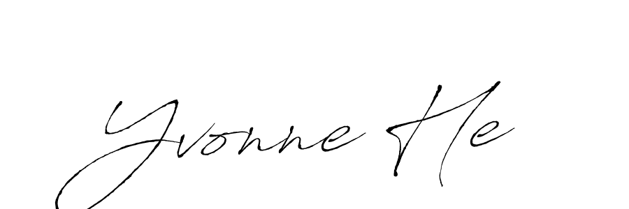 How to make Yvonne He name signature. Use Antro_Vectra style for creating short signs online. This is the latest handwritten sign. Yvonne He signature style 6 images and pictures png